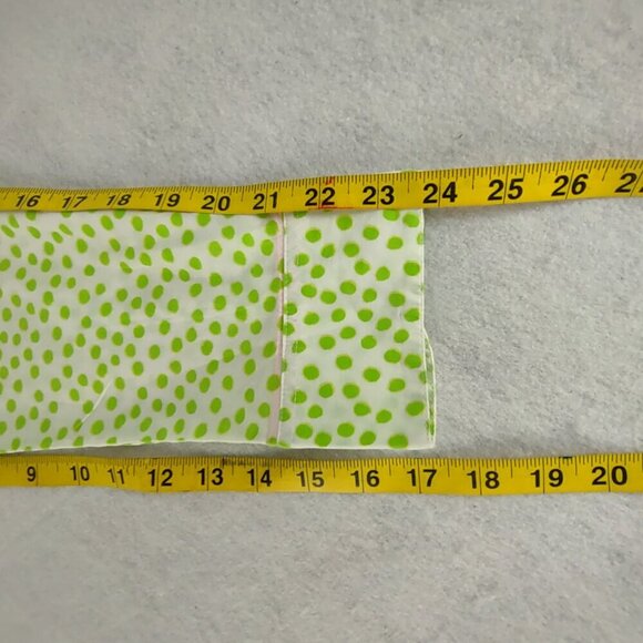 Crown & Ivy 100% Cotton, Green & White Polka Dot Print Button Down Shirt Small - Picture 11 of 13